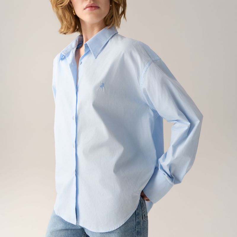 Caryn Poplin Celeste Light Blue 