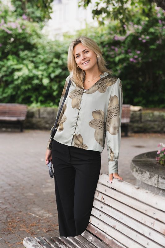 Massima Misty Orchid Blouse Smoke Green 