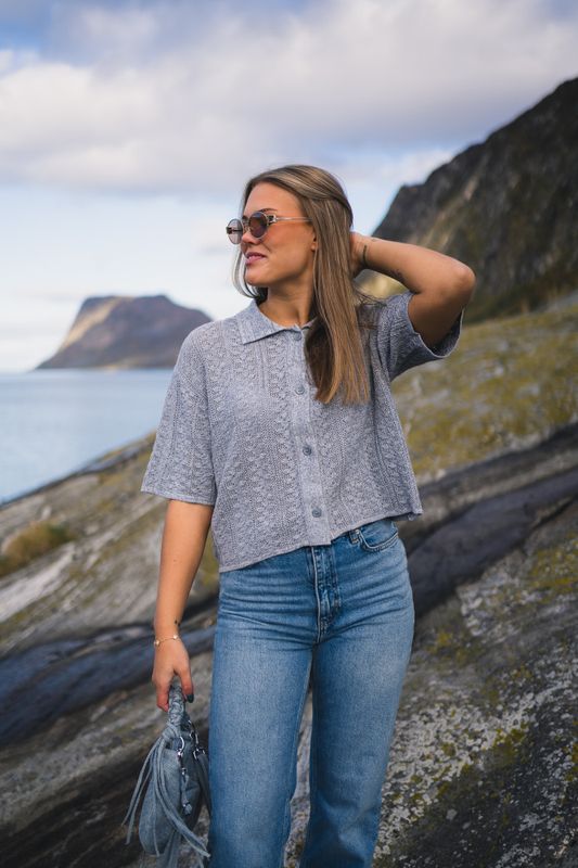 Kelp Crochet Shirt Blue Mix 