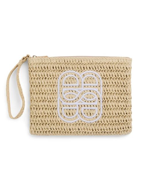 Hovedbilde Mim Straw Clutch Beige 