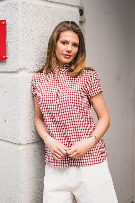 Hovedbilde Bjanka Blouse Burnt Russet Check 