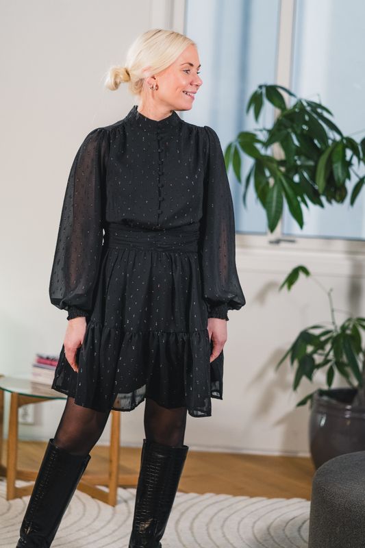 Alberti Shimmer Dress Black
