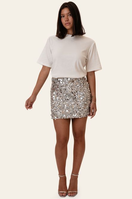 Hovedbilde Emilyic Mini Skirt Silver Sequin