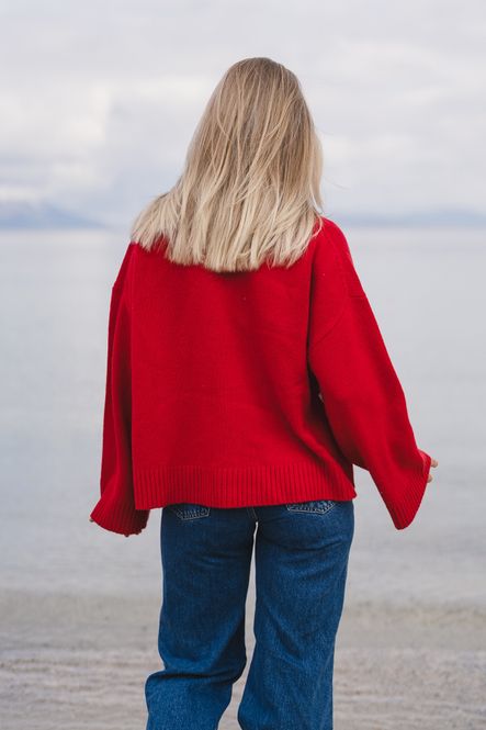 Hovedbilde Julia Wide Cardigan Red 
