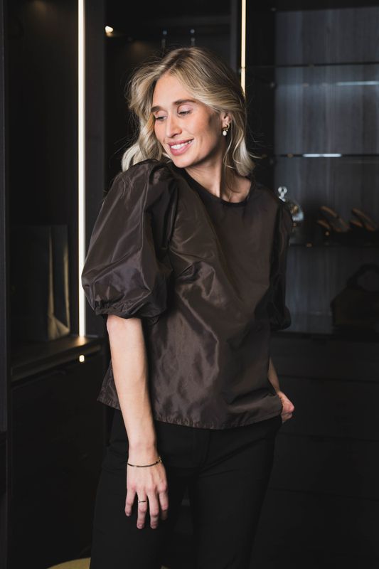 Isabel 25 Solid Blouse Brown 