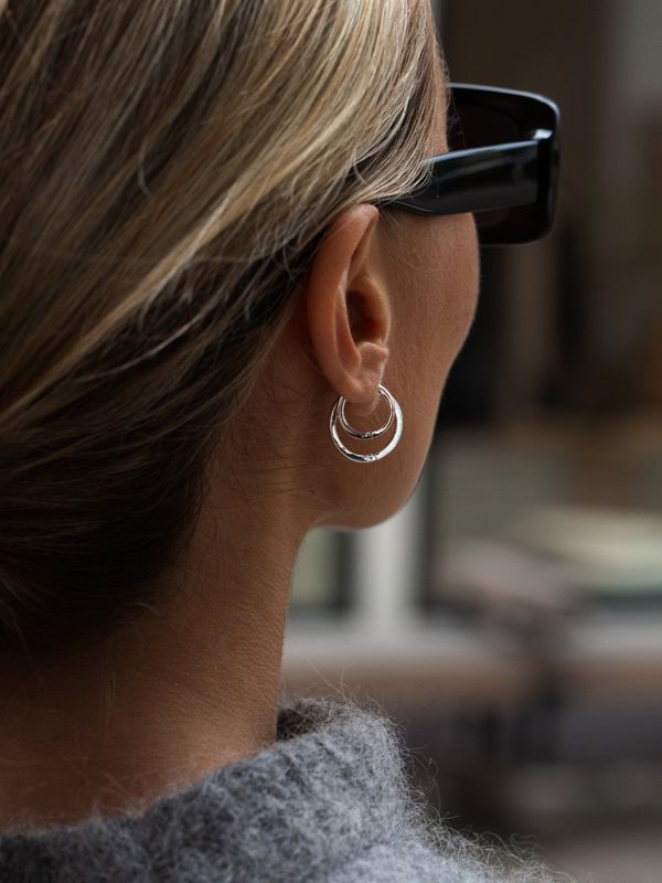 20mm Basic Hoops Silver 
