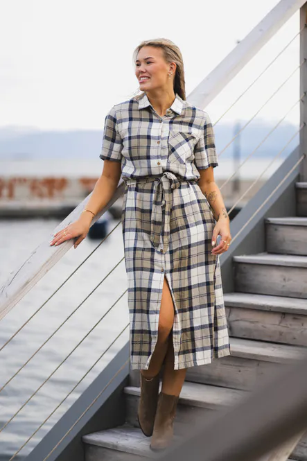 Hovedbilde Fern Dress Navy Tartan 