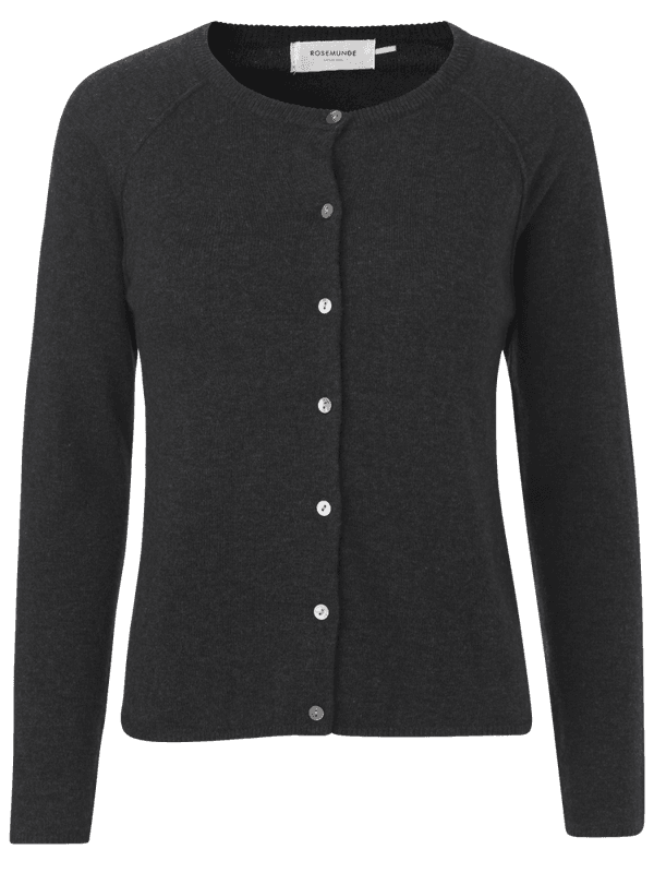 Laica LS O-Neck Raglan Cardigan Dark Grey Melange 