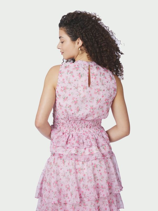 Ansol Meadow Printed Top Light Pink 