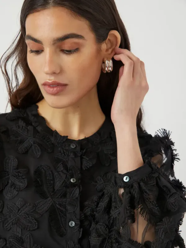 Karly LS Shirt Black 