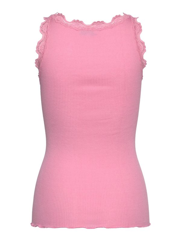 Babette Silk SL U-Neck Lace Top Sea Pink 