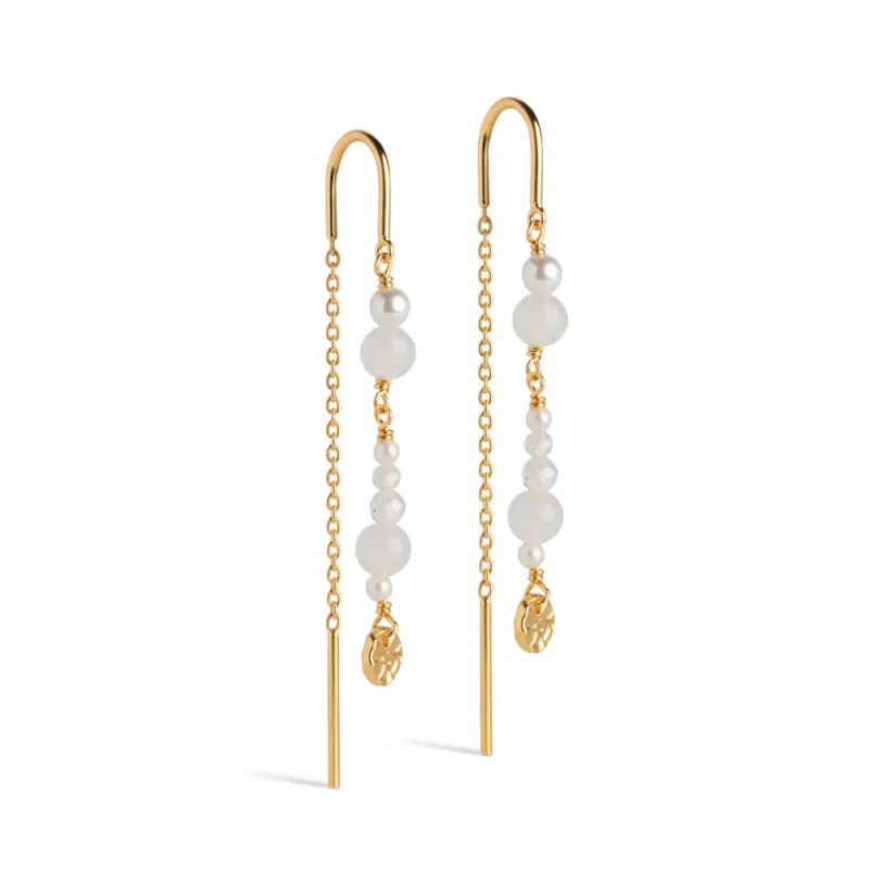 Sofia Earring White And Pearls