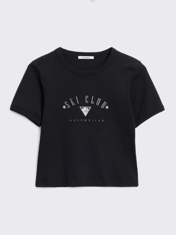 Chloe Cropped Tee Black 