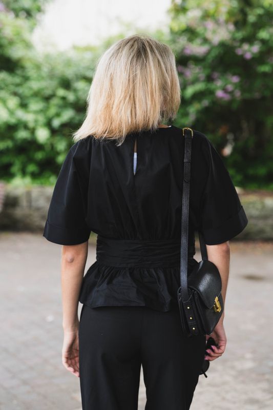 Annegret Poplin Blouse Black 