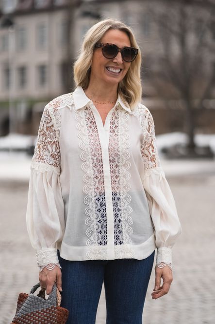 Hovedbilde Molly Shirt With Lace Jet Stream 