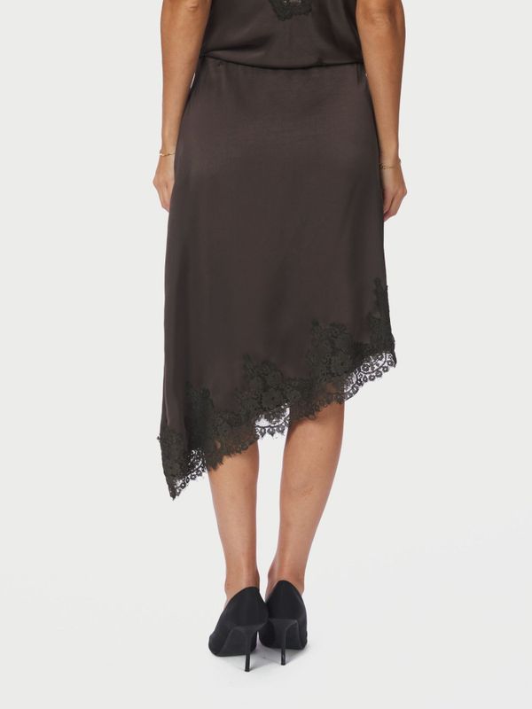 Fiora Lace Skirt Dark Brown 