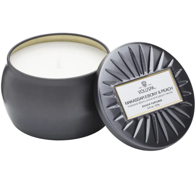 Hovedbilde Mini Tin Candle Makassar Ebony & Peach 