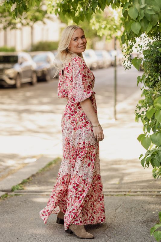 Cotton Slub Maxi Dress Poppy Meadow