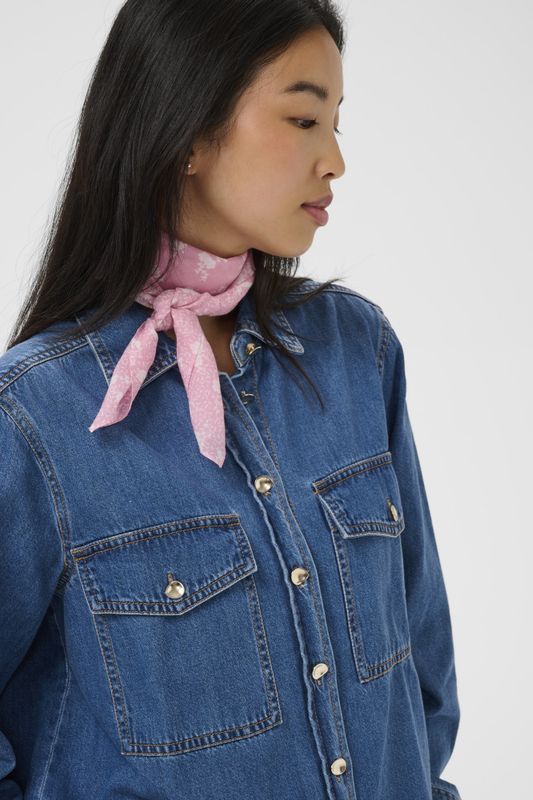Phi Scarf Orchid Smoke Fragile Print