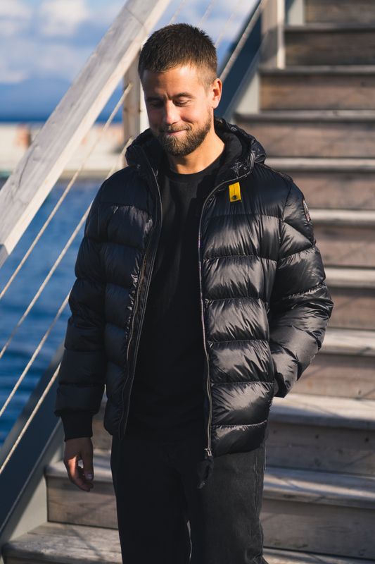 Pharrell Hooded Down Bomber Black 