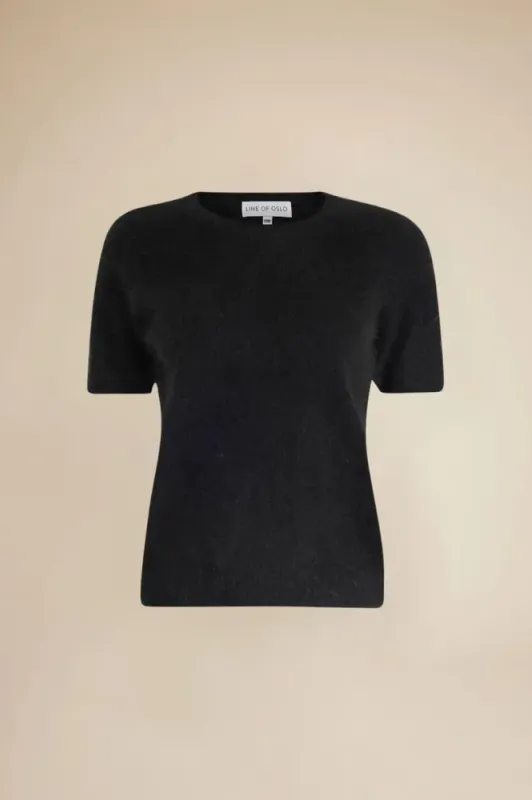 Monroe 24 Knitted T-Shirt Black 