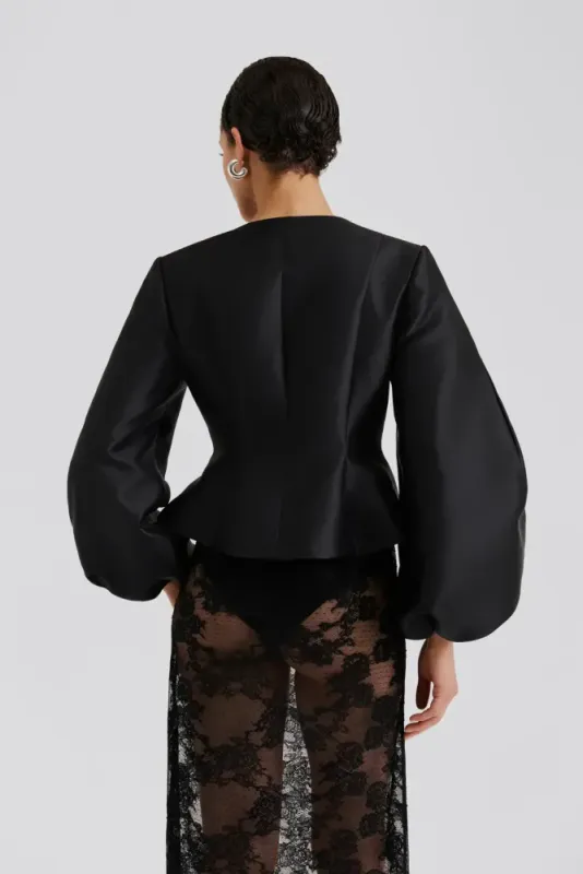 Vendela Balloon Sleeve Blouse Black 