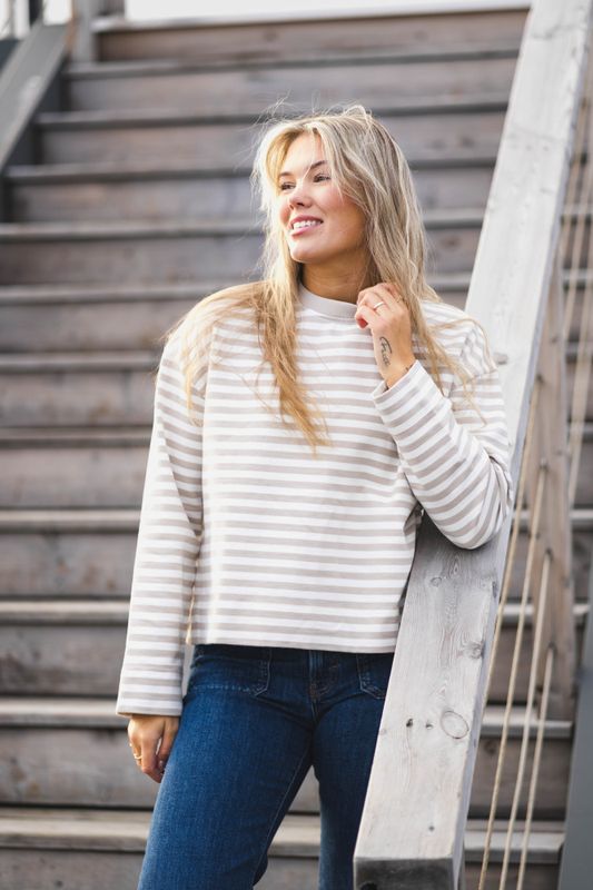 Gabby Sweatshirt Mist Stripe  