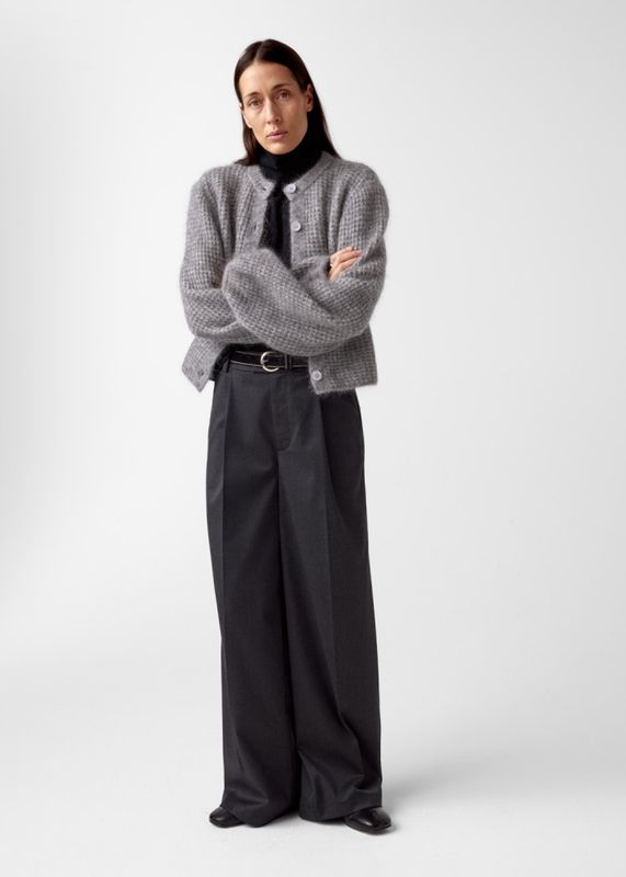 Sofia Mohair Cardigan M. Grey Melange 
