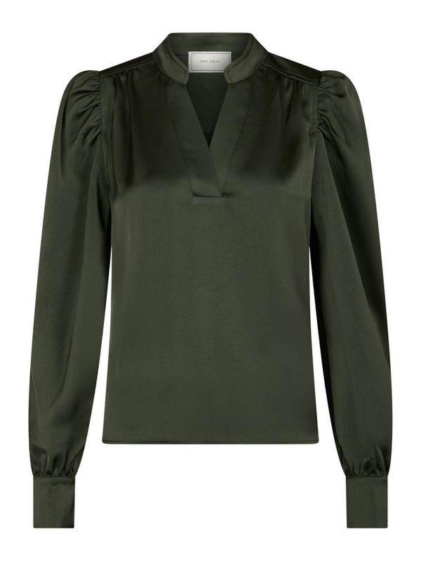 Rosslyn Heavy Sateen Blouse Deep Green 