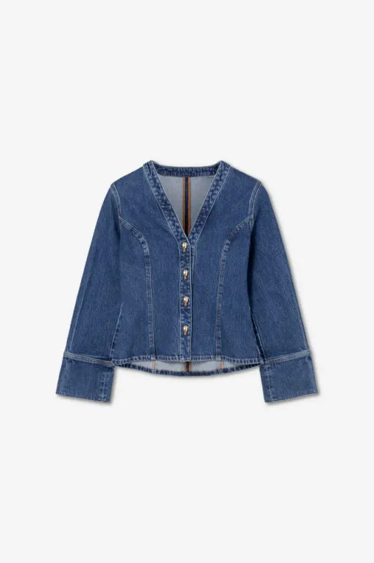 Izzy Blouse Washed Dark Blue 