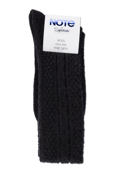 Hovedbilde Note Wool Cable Knee High Black 
