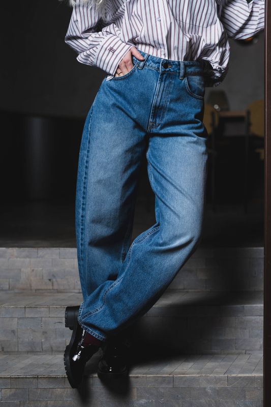 Reign Barrel Jeans M.Blue 