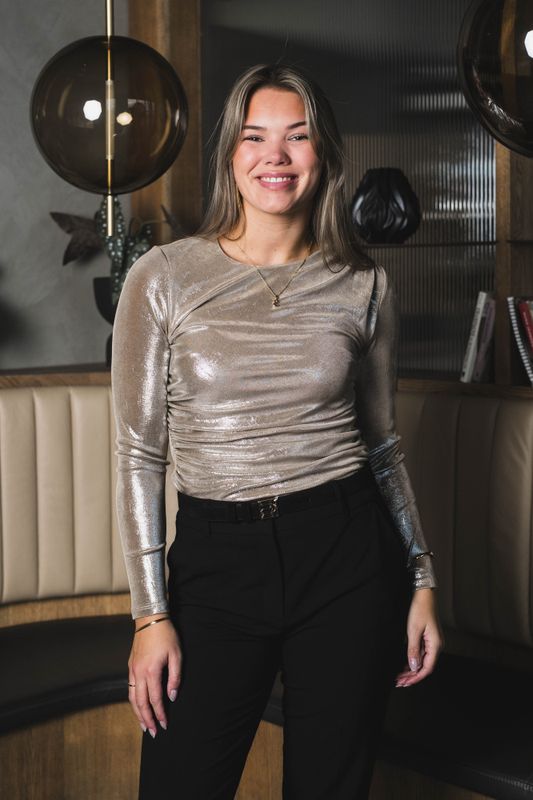 Margot Drape Blouse Champagne 