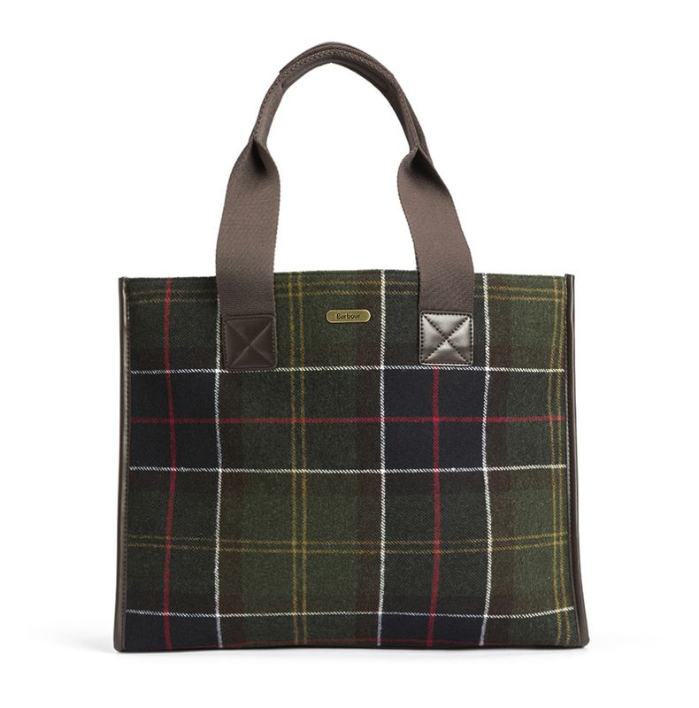 Turnberry Tartan Tote Bag Olive 