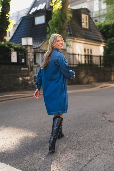 Hovedbilde Rylan Elena Shirt Dress Mid Blue Wash 