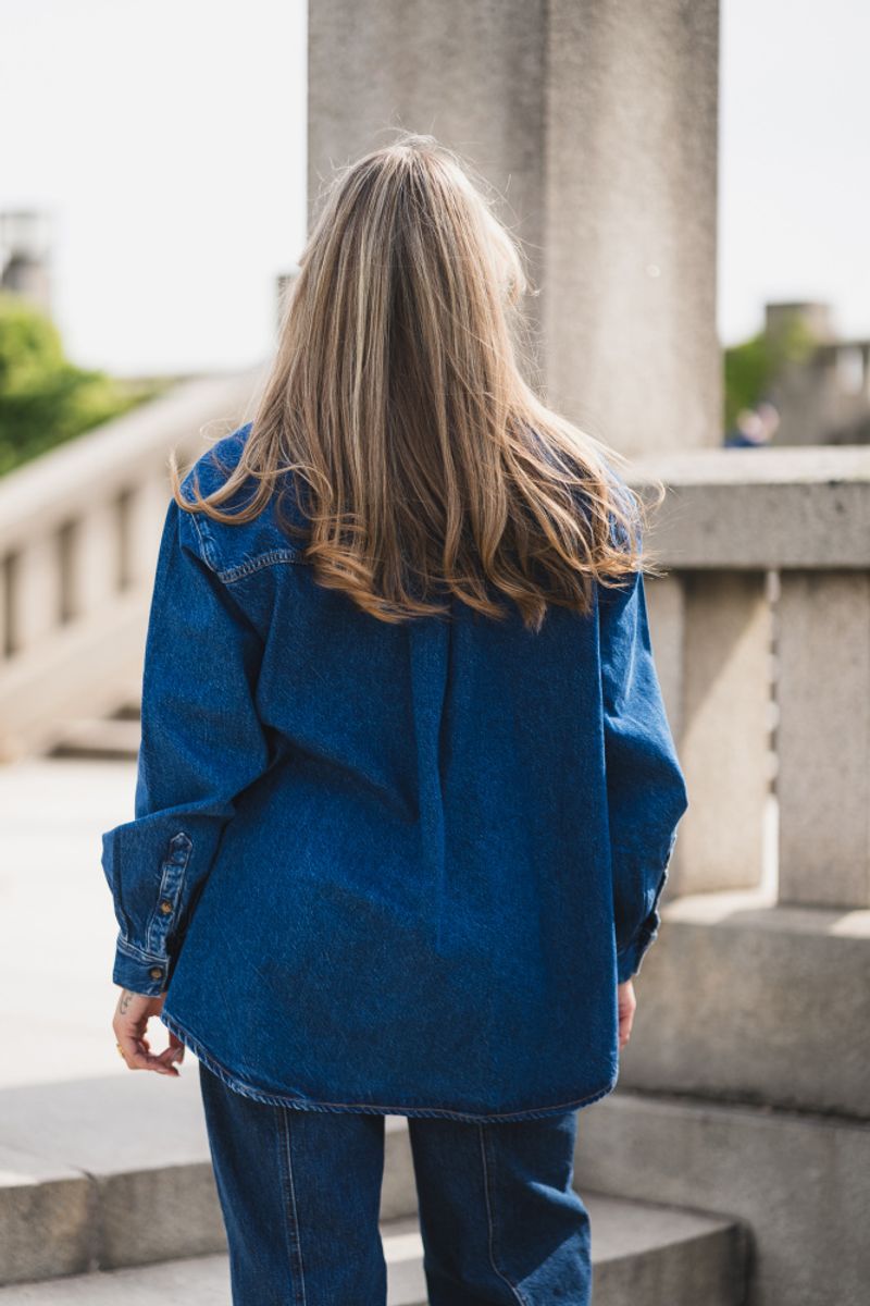 Alex Shirt Washed Dark Blue 