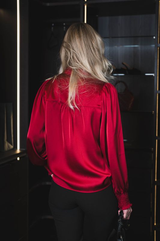 Zamola Blouse Dark Red