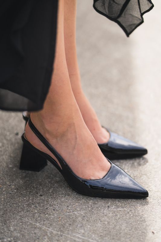 Maralyn Slingback Patent Black 