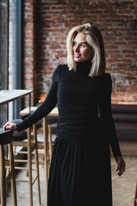 Jersey Turtleneck Black 