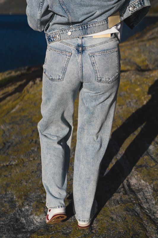 W Wide Jeans Blue Washed 