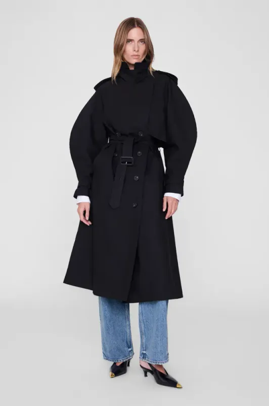 Pascale Maxi Trench Black 