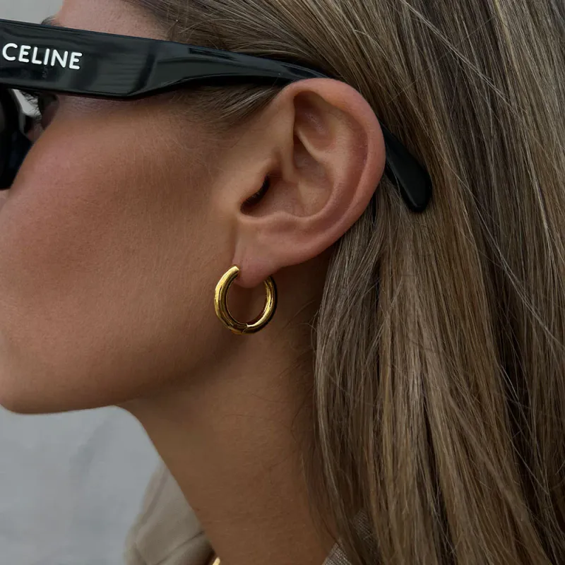 Midi Tube Hoops Gold 