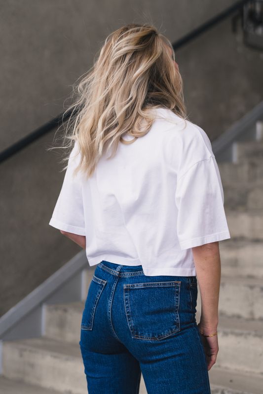 Rocky Cropped Tee White 