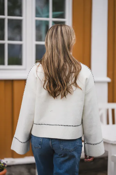 Hovedbilde Roeme Knit Stitch Blouse Offwhite 