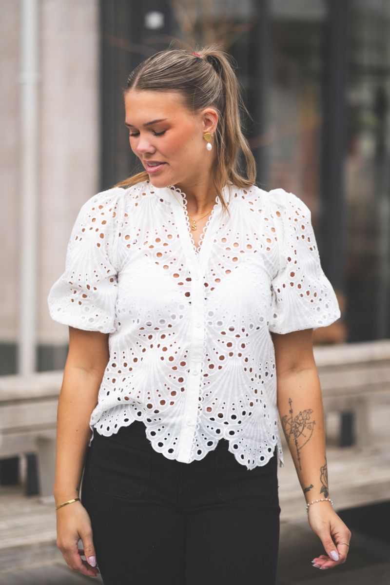 Naya Anglaise SS Shirt White 