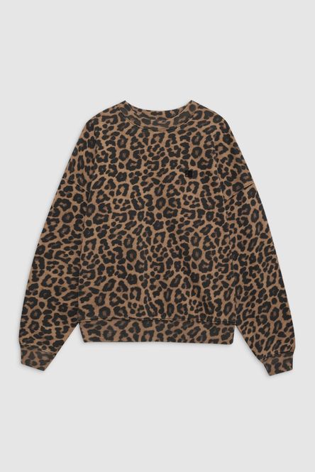 Hovedbilde Miles Sweatshirt Black And Brown Leopard 