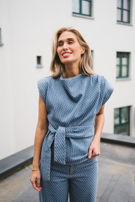 Hovedbilde Anto Denim Pleat Top Light Denim 