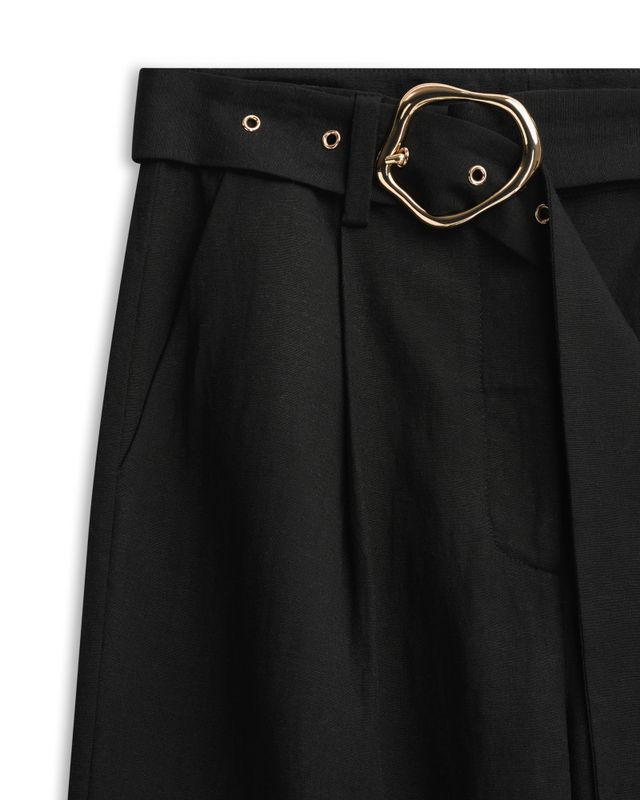 Zephyr Linen Pant Black 