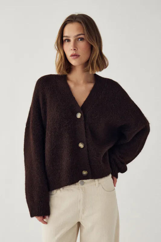 Laiana Knit Cardigan Chocolate 