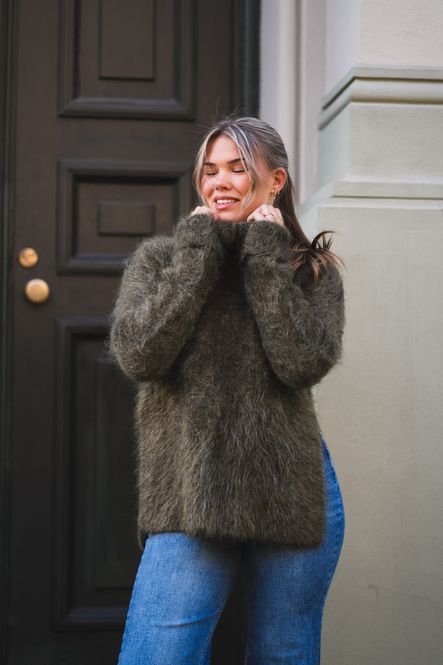 Hovedbilde Emilie Chunky Sweater Moss Green 